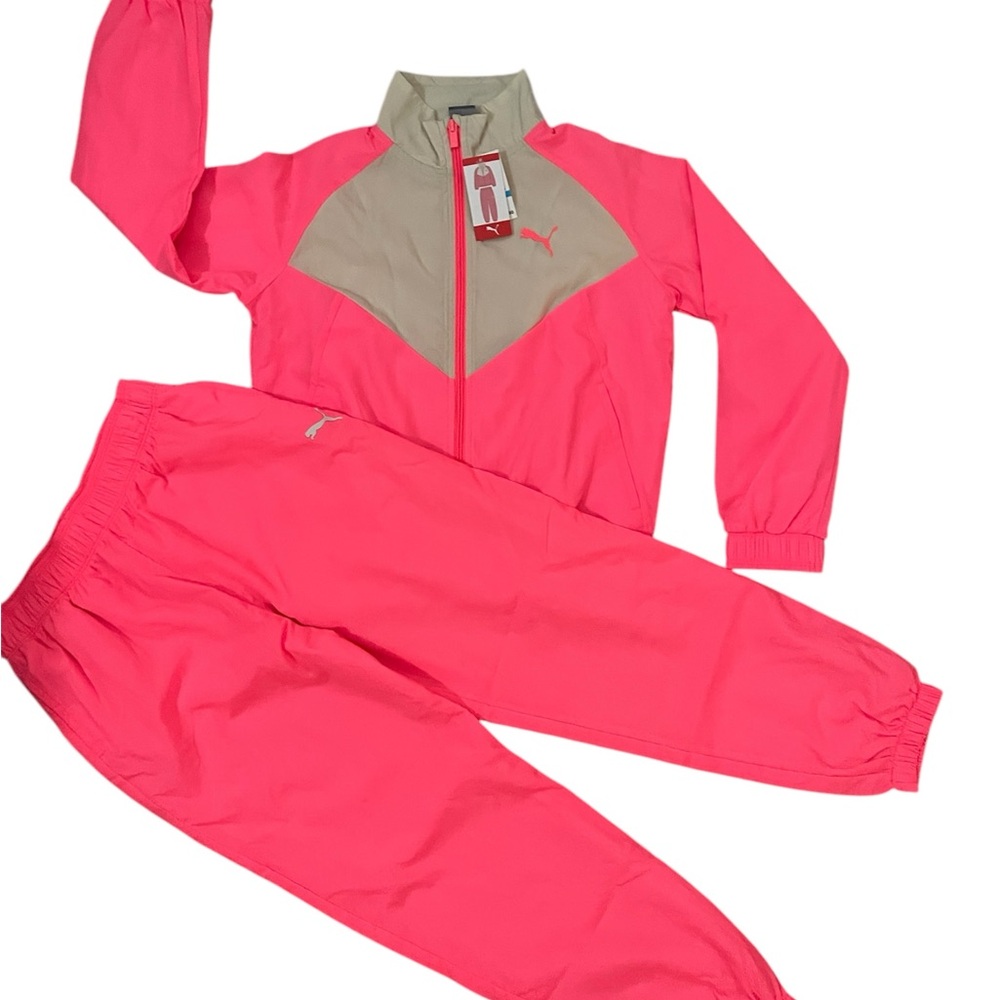 Puma Girl 2-Pieces Jacket & Jogger Set -Size L (10-12)